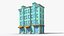 35 Cartoon Building Collection Low poly
