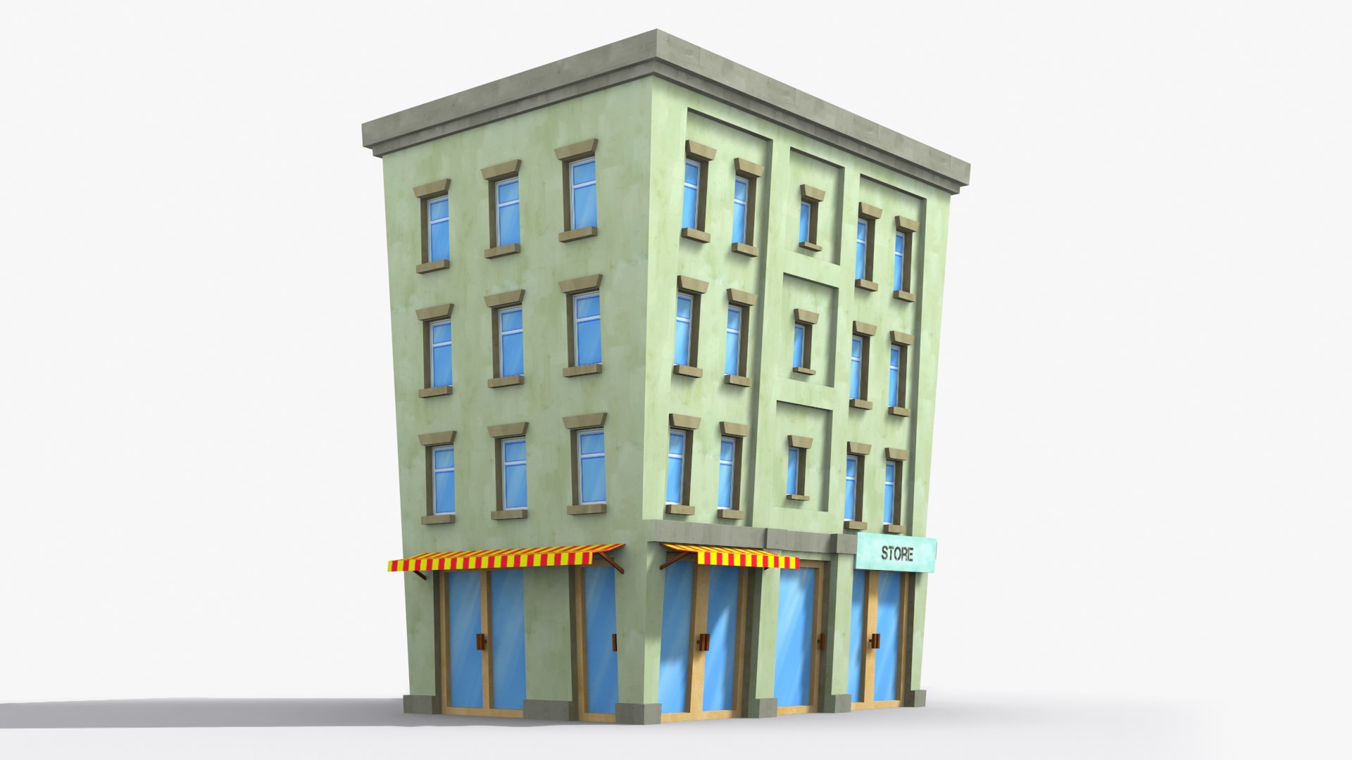 3D 35 Cartoon Building Collection Low poly model https://p.turbosquid.com/ts-thumb/jp/uD6kem/57/cartoonbuilding10/jpg/1640795586/1920x1080/fit_q87/d357eaa119190297249c03af42a3ecdea69f798e/cartoonbuilding10.jpg