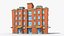 35 Cartoon Building Collection Low poly