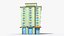 35 Cartoon Building Collection Low poly