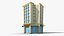 35 Cartoon Building Collection Low poly