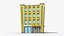 35 Cartoon Building Collection Low poly