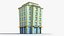 35 Cartoon Building Collection Low poly
