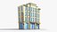 35 Cartoon Building Collection Low poly