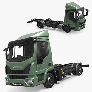 EuroCargo Iveco Bare Chassis Truck Green