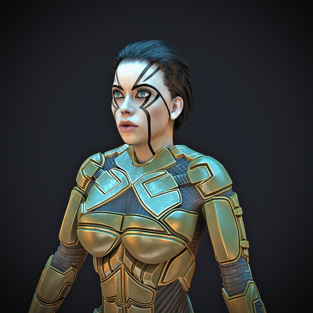 3D Cyborg Female Hd - TurboSquid 1330825