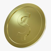 Cartoon Dollar Coin