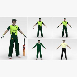 Cricket Players Green Dress Collection