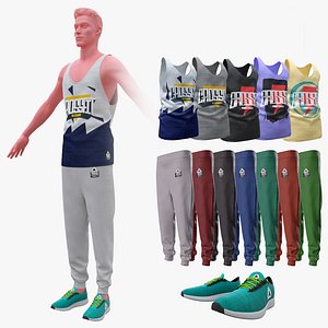 Sportswear Low-poly 3D model 3D model
