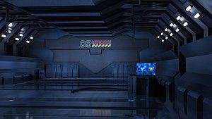 spaceship space station futuristic sci-fi fantasy 3D model