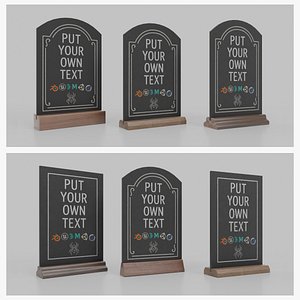 Counter Top Chalkboard Signs - Curved and Arched Bundle