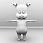 3d pig character cartoon model