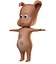 3d pig character cartoon model
