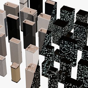 Skyscrapers - Tall Buildings 3D model