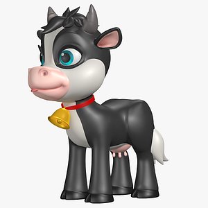 Cartoon Cow Character 8K 3D model
