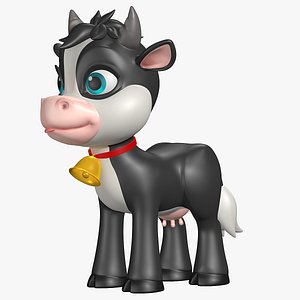 Cartoon Cow Character 8K