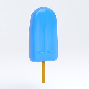 Ice Cream Bar Blue 3D model