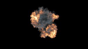 space explosion fumefx 3d model