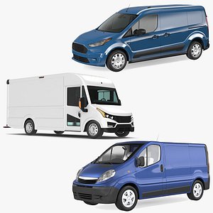 Small Duty Cargo Vans Collection 2 3D model