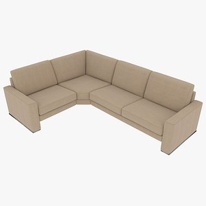 Modular Sandy Fabric Corner 4 Seat Sofa(1)