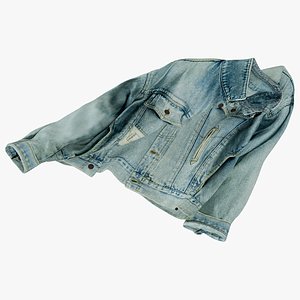 3D realistic jean jacket 2 model