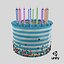 Birthday Celebration Cake with Candles