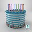 Birthday Celebration Cake with Candles