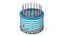 Birthday Celebration Cake with Candles