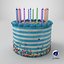 Birthday Celebration Cake with Candles