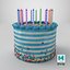 Birthday Celebration Cake with Candles