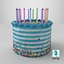 Birthday Celebration Cake with Candles
