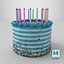 Birthday Celebration Cake with Candles