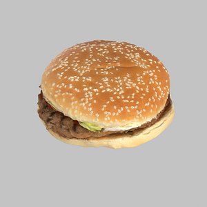 whopper burger 3d model