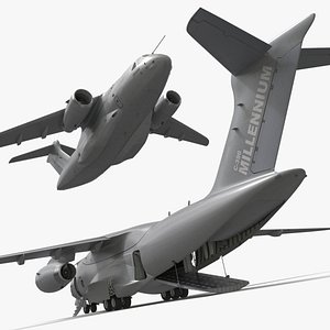Embraer C 390 Jet Transport Military Aircraft Rigged