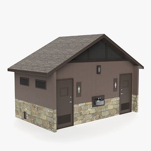 3D outdoor restroom model