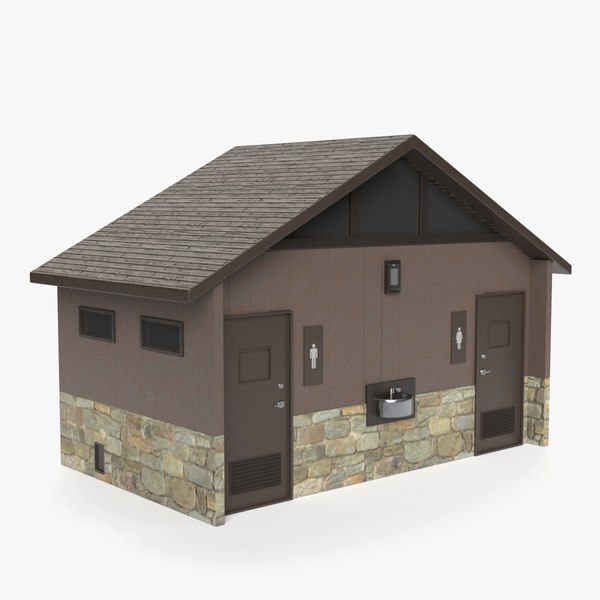 3D outdoor restroom model - TurboSquid 1647814