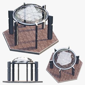 Modern gazebo canopy 3D model