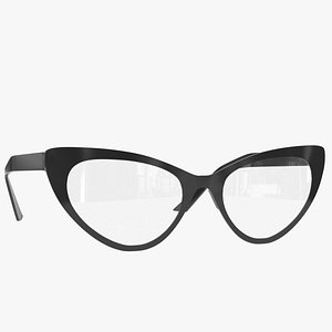 Glasses cat eye 3D model