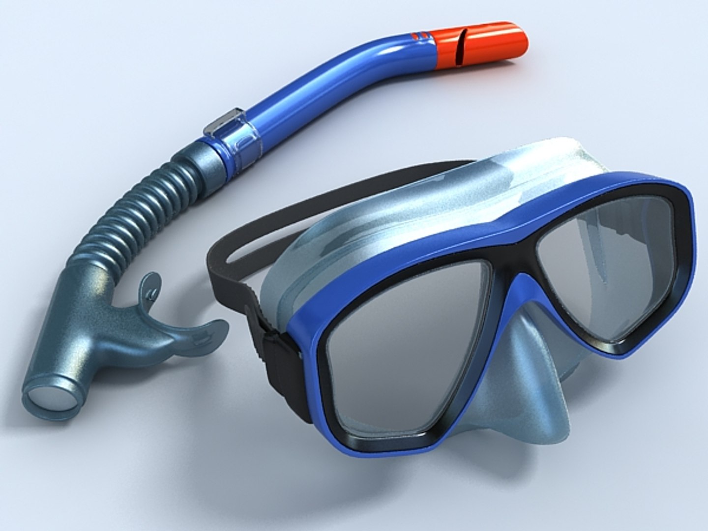 Diving Tube Mask 3d Model