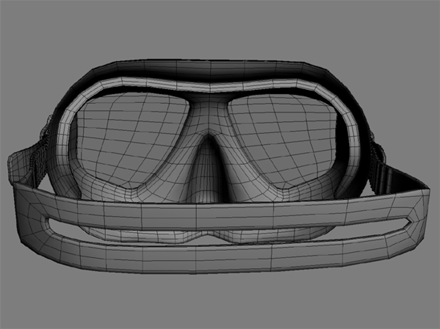Diving Tube Mask 3d Model