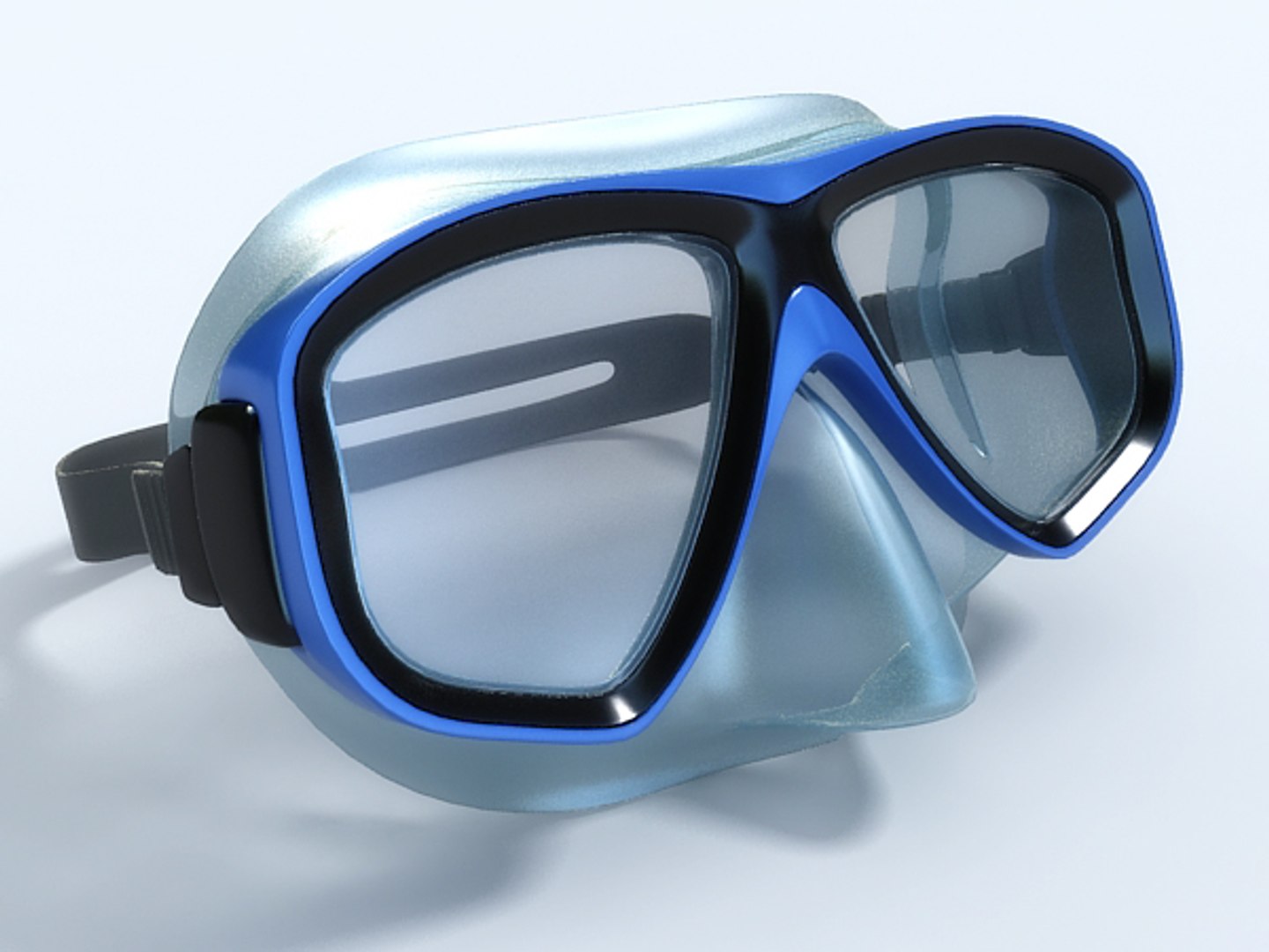 Diving Tube Mask 3d Model
