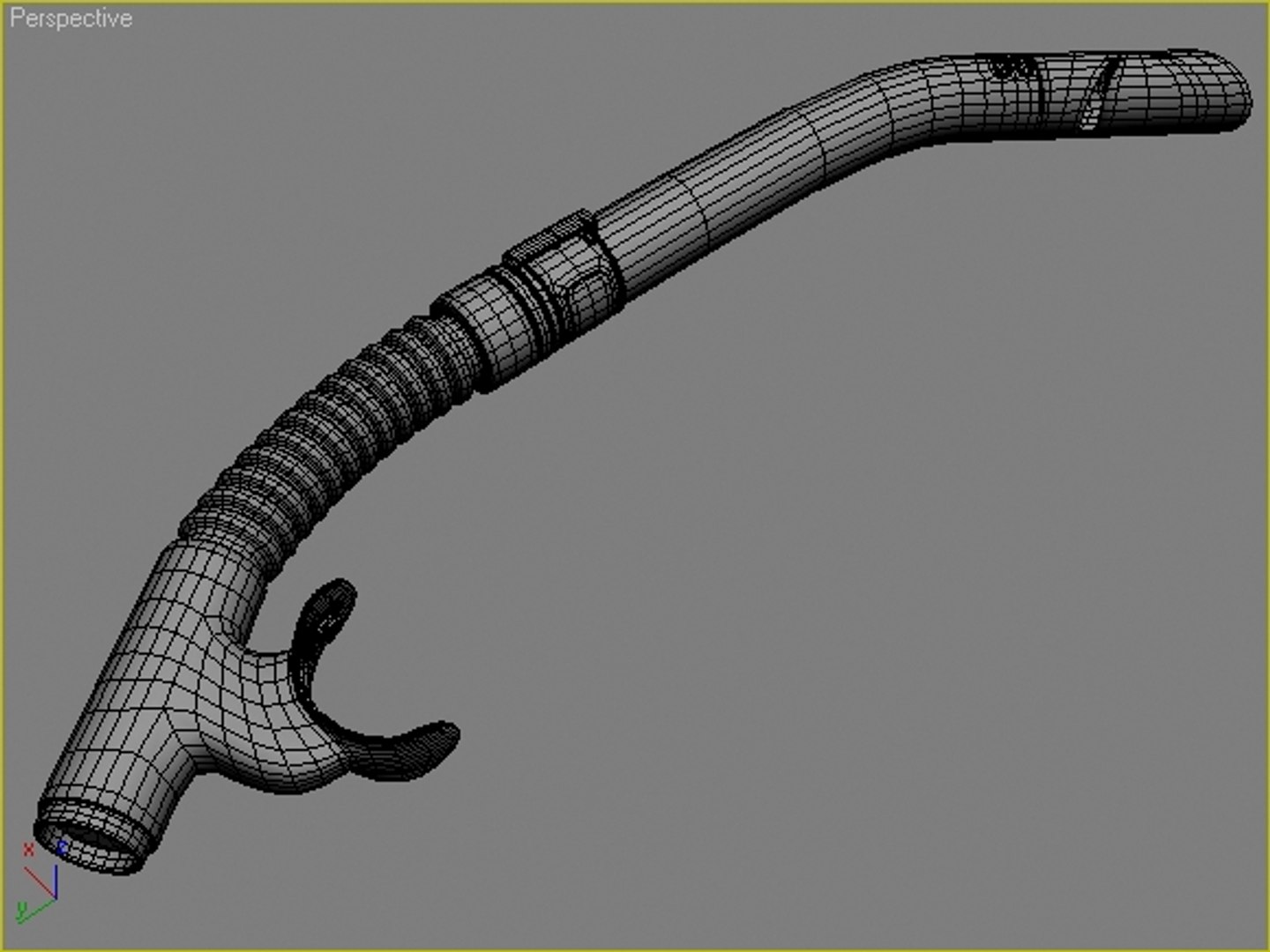 Diving Tube Mask 3d Model
