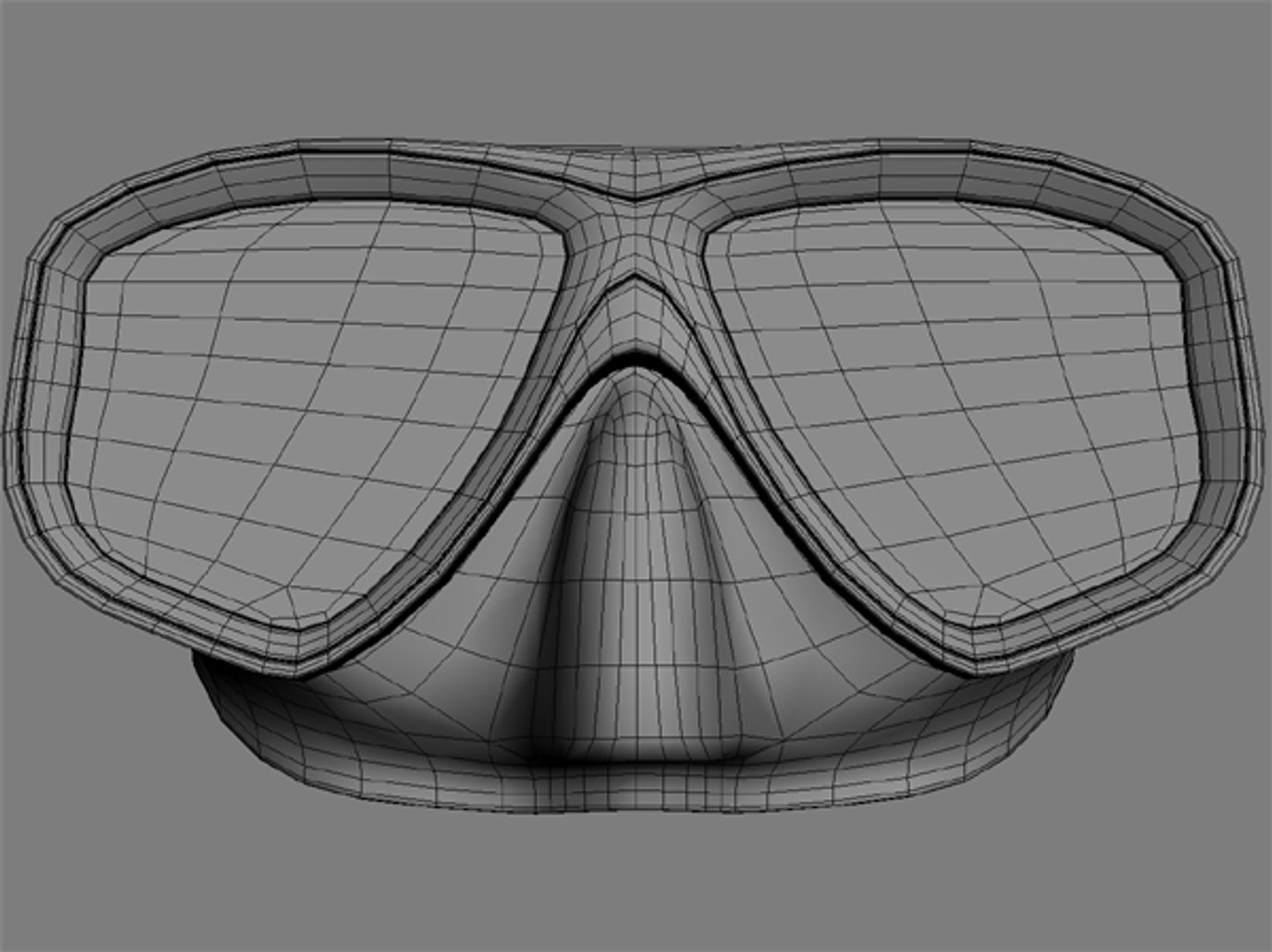 Diving Tube Mask 3d Model