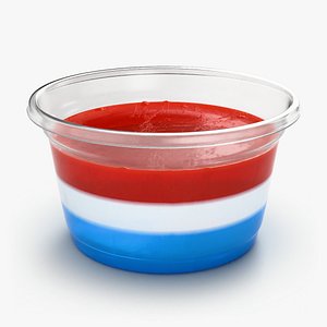 Tricolor Dessert Cup 3D