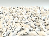 Heap of polystyrene