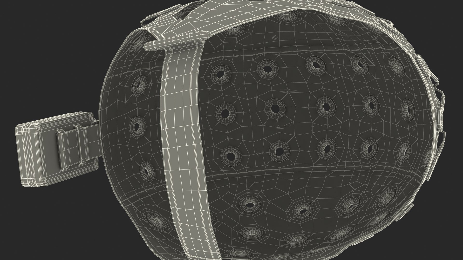 3D EEG Head Cap With Electrodes Black - TurboSquid 2140588