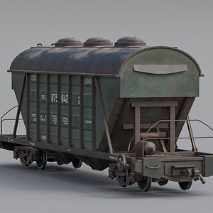 Hopper Wagon Of Russian Railways 3D model