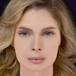 Kate Nauta Head - No Hair - Low poly head for game