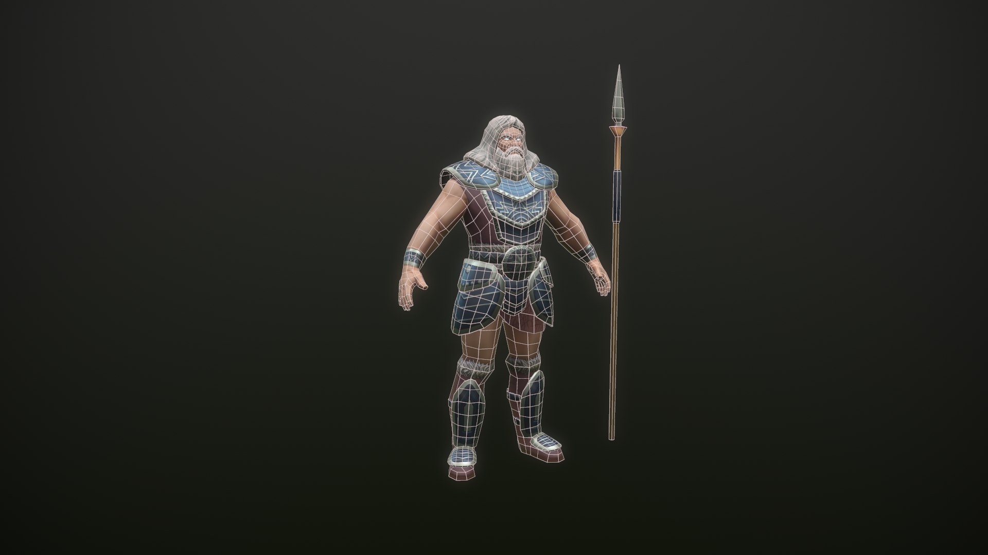 Male Game Character V3 8 Njord God Low Poly 3d Model Turbosquid 2139623