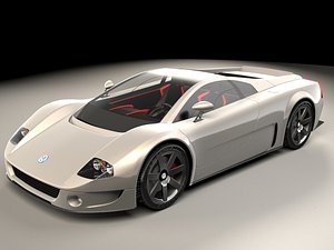 3D concept car volkswagen w12 model